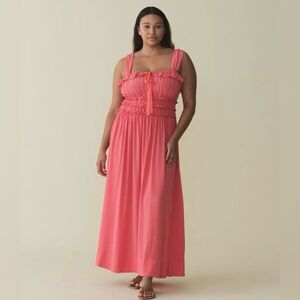 Carolynn Coral midi Dress